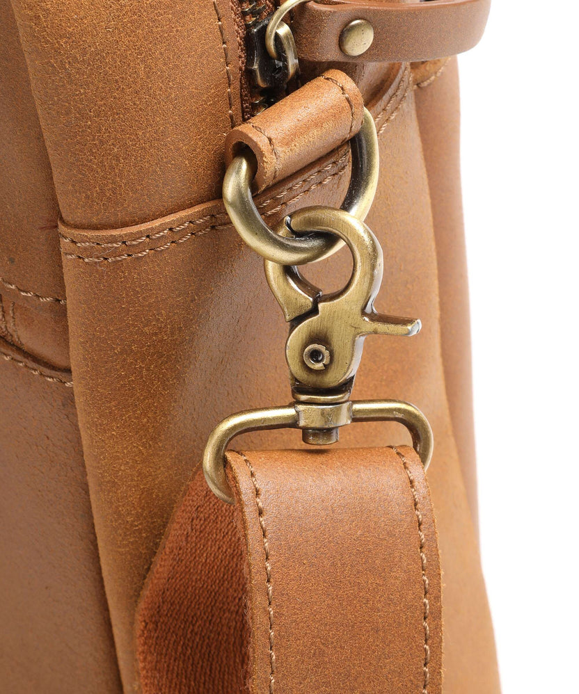 Burkely Vintage River Worker Briefcase cognac