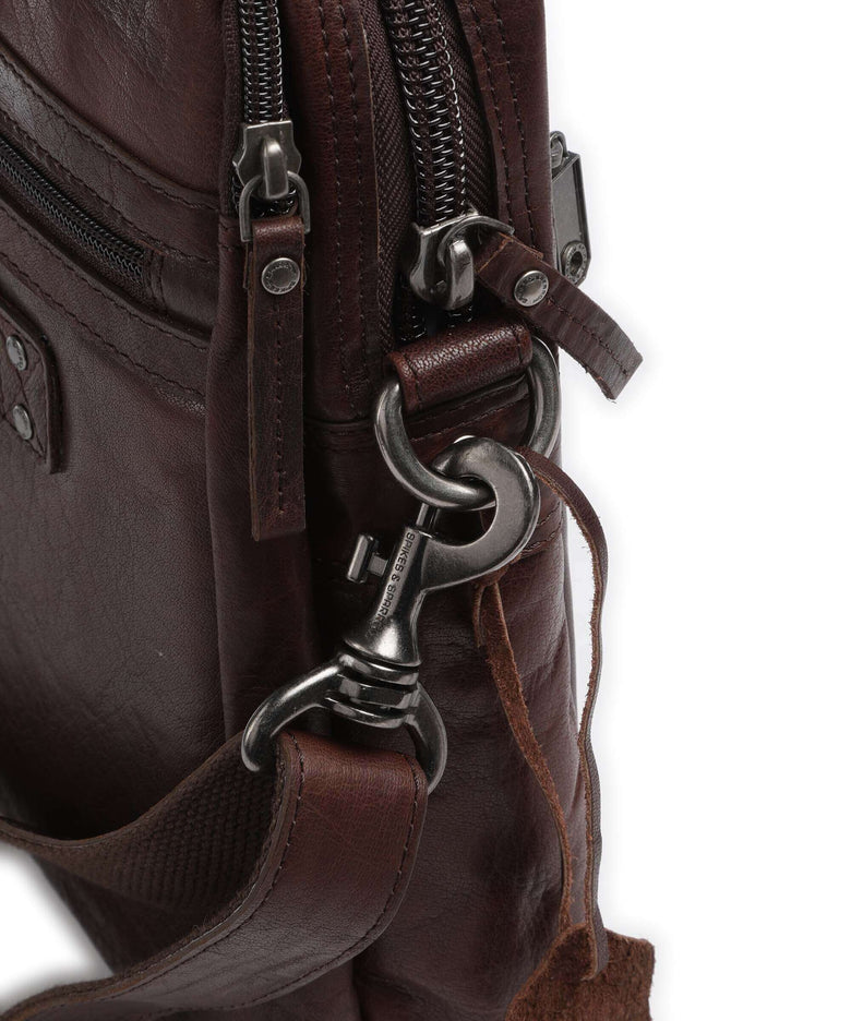 Spikes & Sparrow Bronco Briefcase dark brown