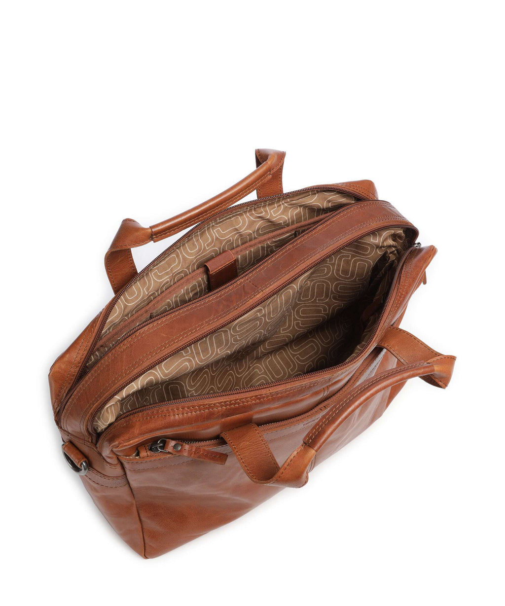 Spikes & Sparrow Bronco Colorado Briefcase brandy