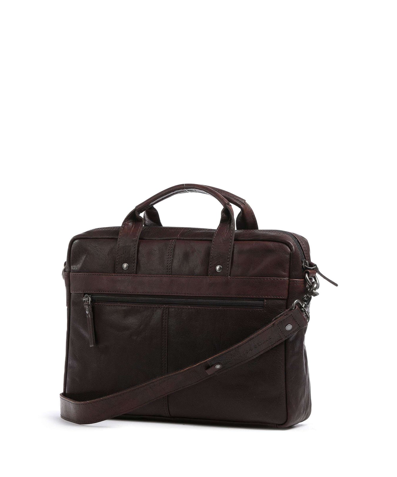 Spikes & Sparrow Bronco Briefcase dark brown