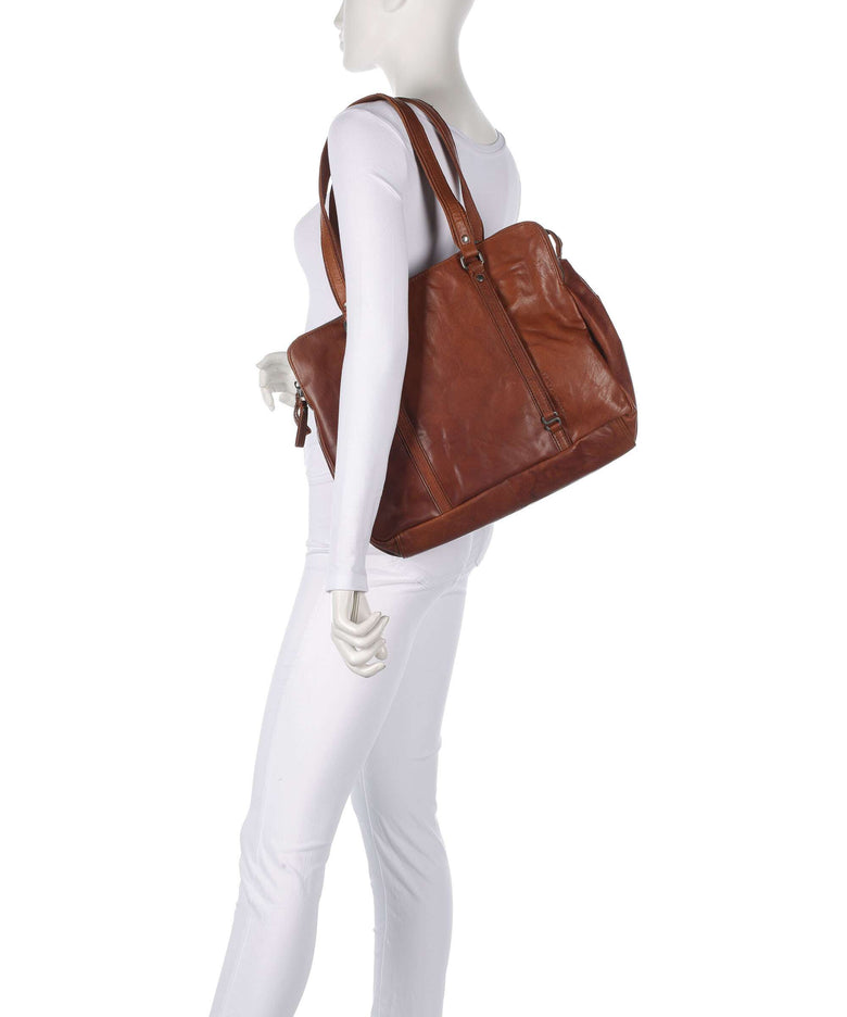 Spikes & Sparrow Bronco Tote bag cognac