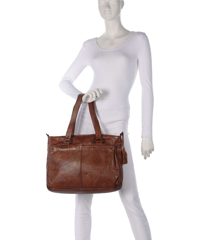 Spikes & Sparrow Apache Chrissey Briefcase brandy