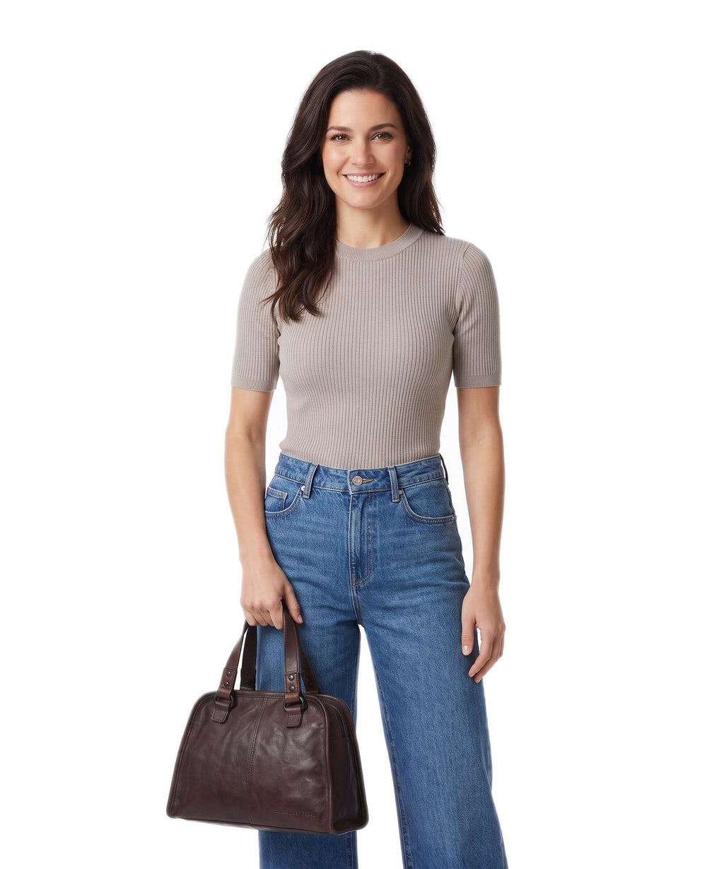Spikes & Sparrow Bronco Danine Handbag dark brown