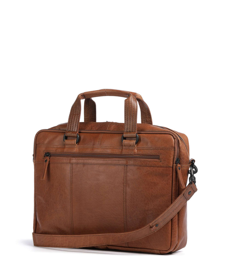 Spikes & Sparrow Bronco Dexter Briefcase brandy