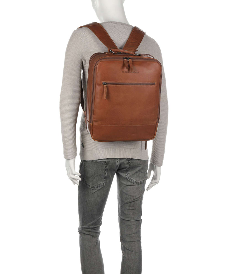 The Chesterfield Brand Cow Wax Pull Up Jamaica Backpack cognac