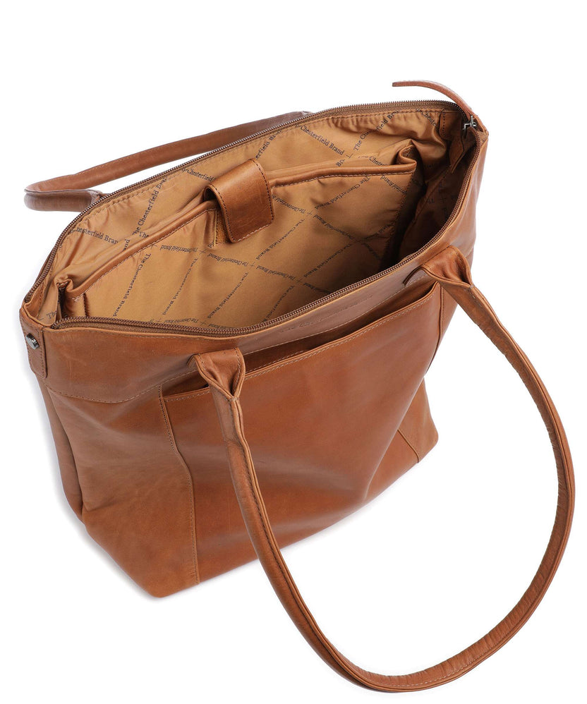 The Chesterfield Brand Cow Wax Pull Up Altona Tote bag cognac