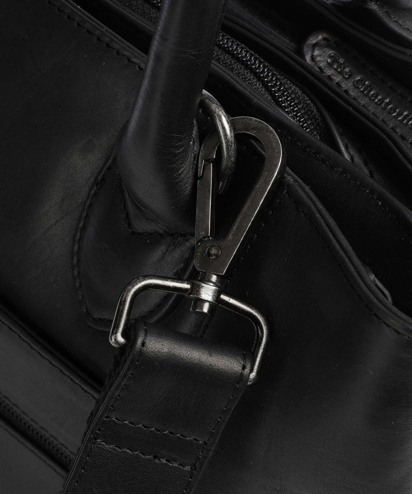 The Chesterfield Brand Cow Wax Pull Up Passau Handbag black