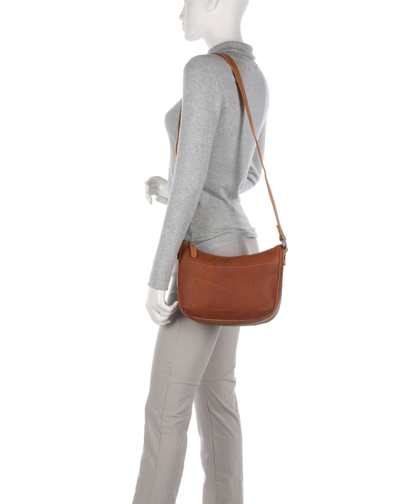 The Chesterfield Brand Cow Wax Pull Up Henderson Crossbody bag cognac