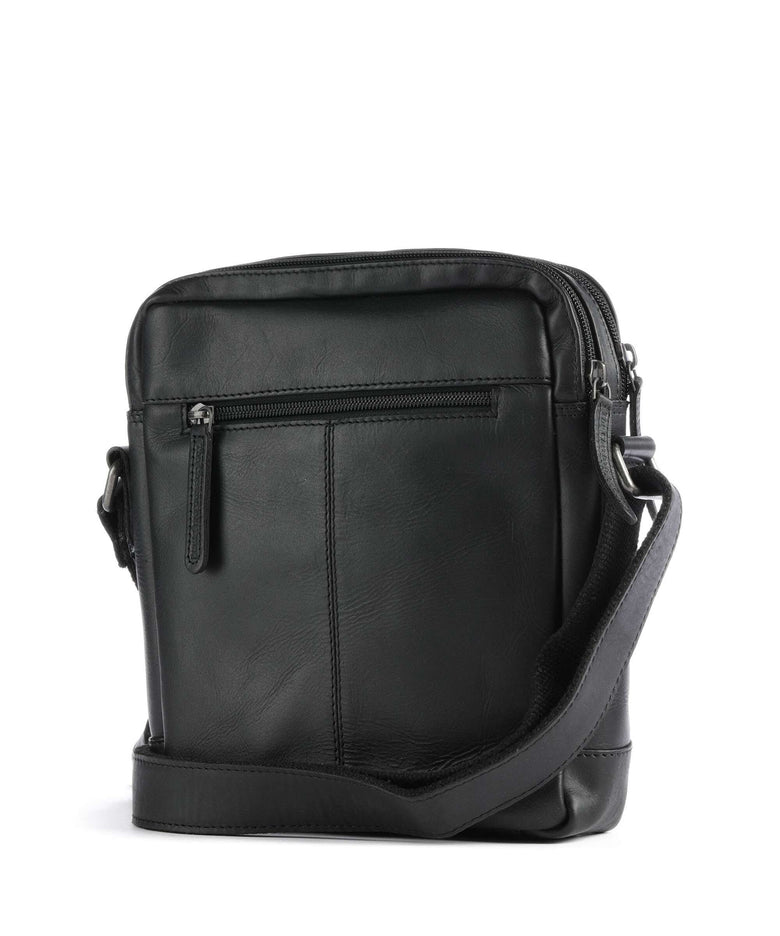 The Chesterfield Brand Cow Wax Pull Up Arnhem Crossbody bag black