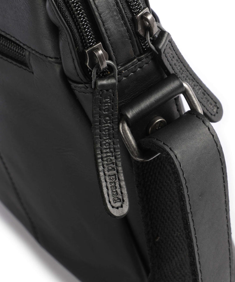 The Chesterfield Brand Cow Wax Pull Up Arnhem Crossbody bag black