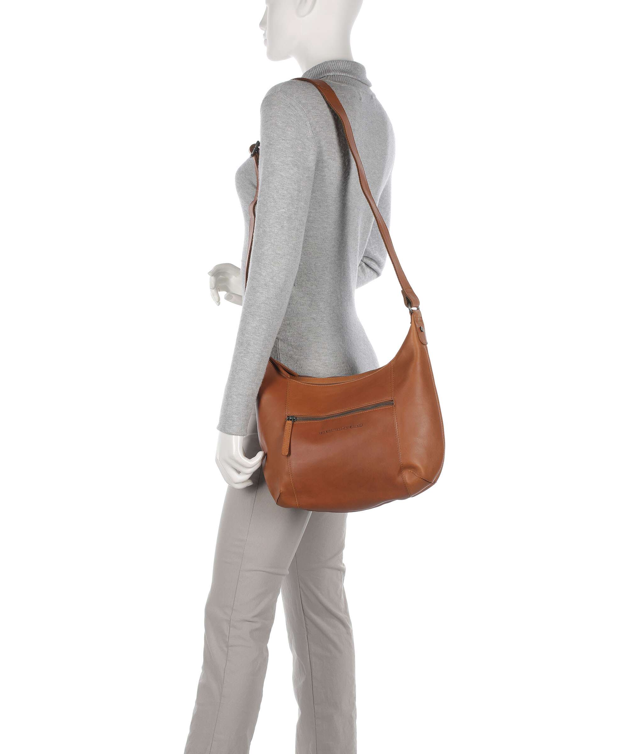 The Chesterfield Brand Wax Pull Up Cow Arlette Hobo bag cognac