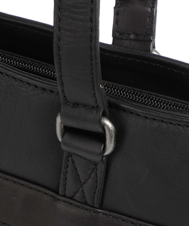 The Chesterfield Brand Cow Wax Pull Up Fidenza Tote bag black