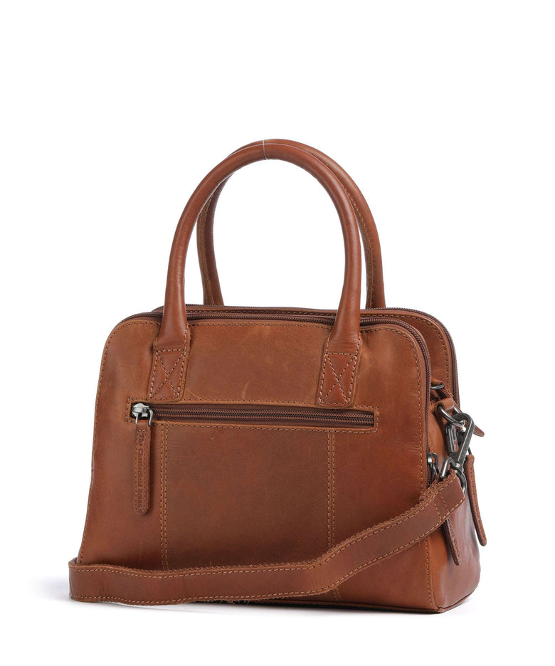 The Chesterfield Brand Cow Wax Pull Up Ezra Handbag cognac