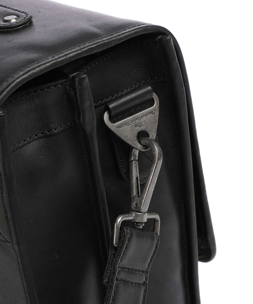 The Chesterfield Brand Cow Wax Pull Up Glenwood Briefcase black