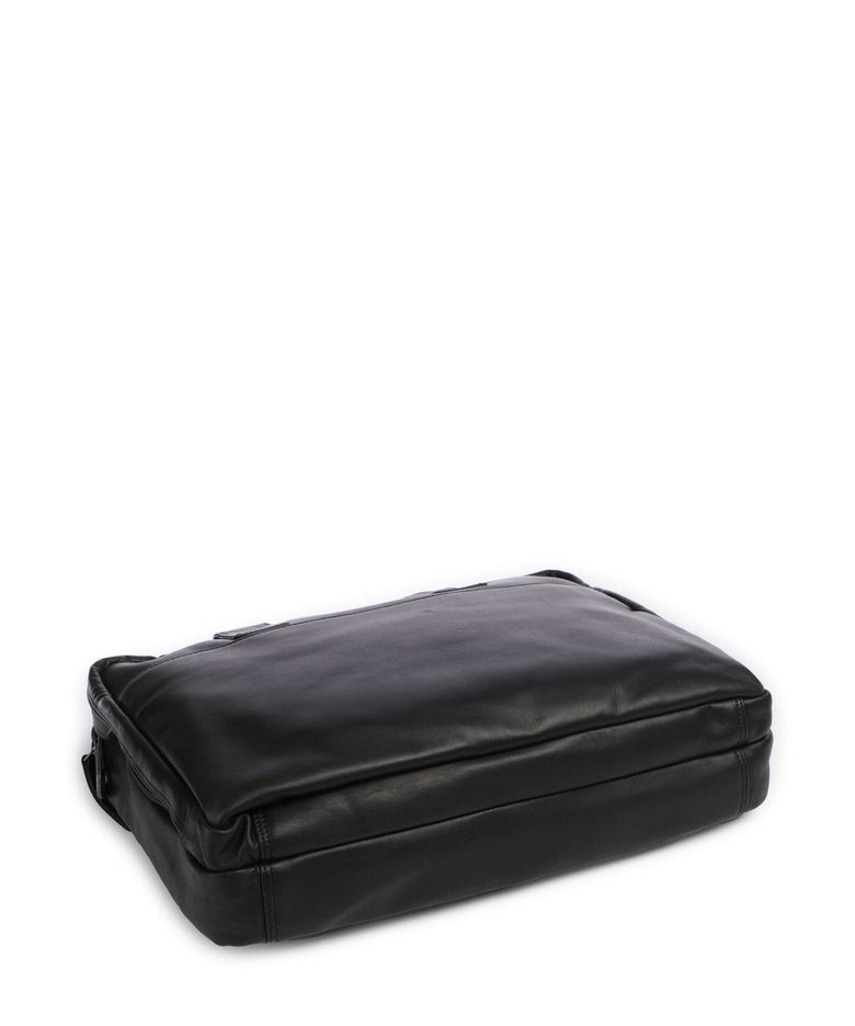 The Chesterfield Brand Cow Wax Pull Up Frazer Briefcase black