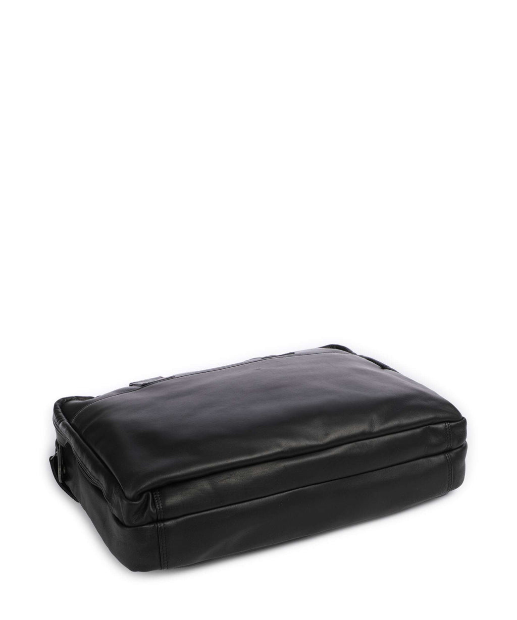 The Chesterfield Brand Cow Wax Pull Up Frazer Briefcase black