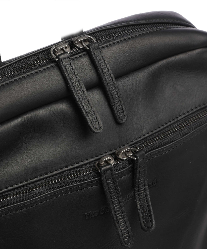 The Chesterfield Brand Cow Wax Pull Up Jasper Backpack black