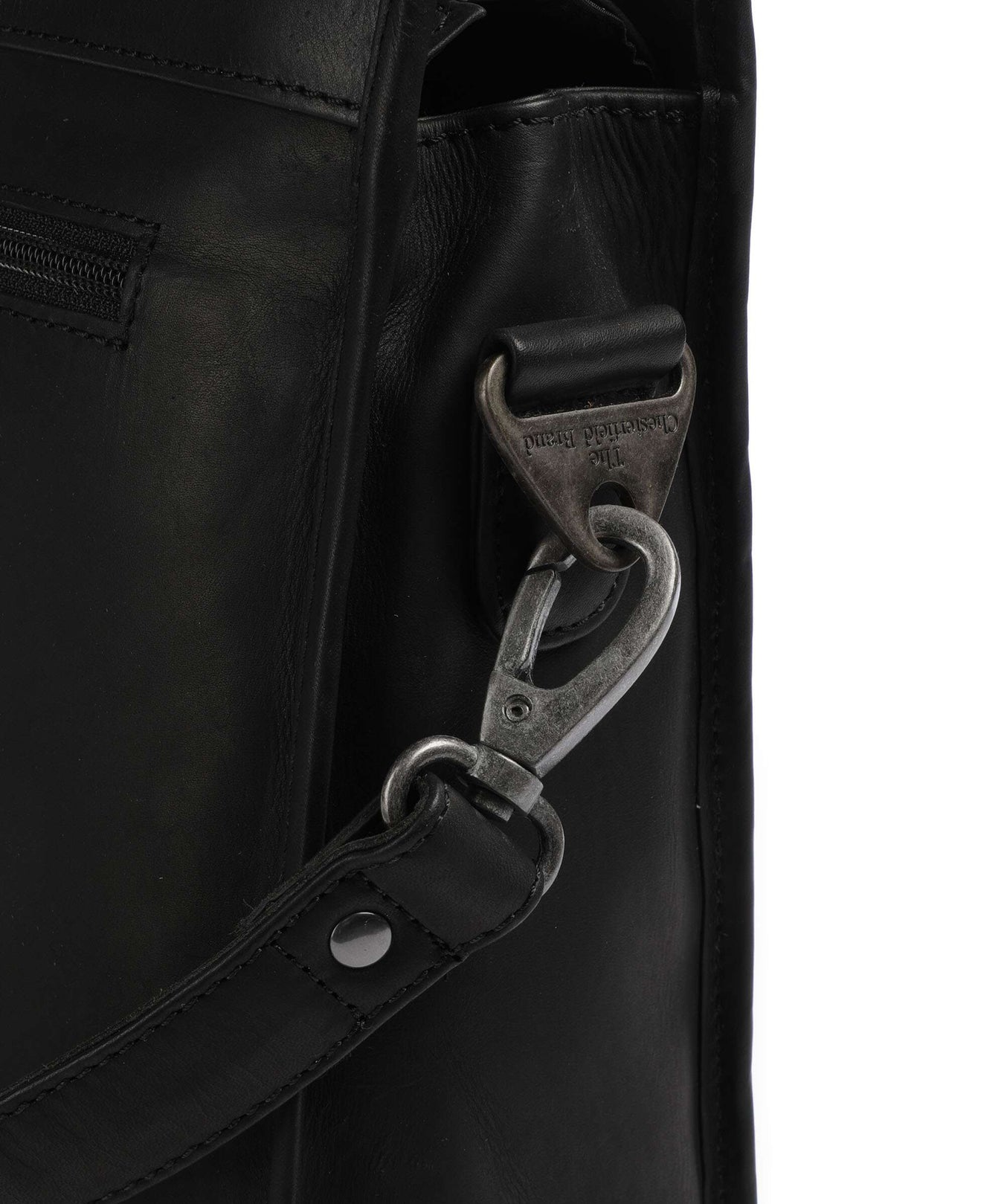 The Chesterfield Brand Cow Wax Pull Up Manly Tote bag black