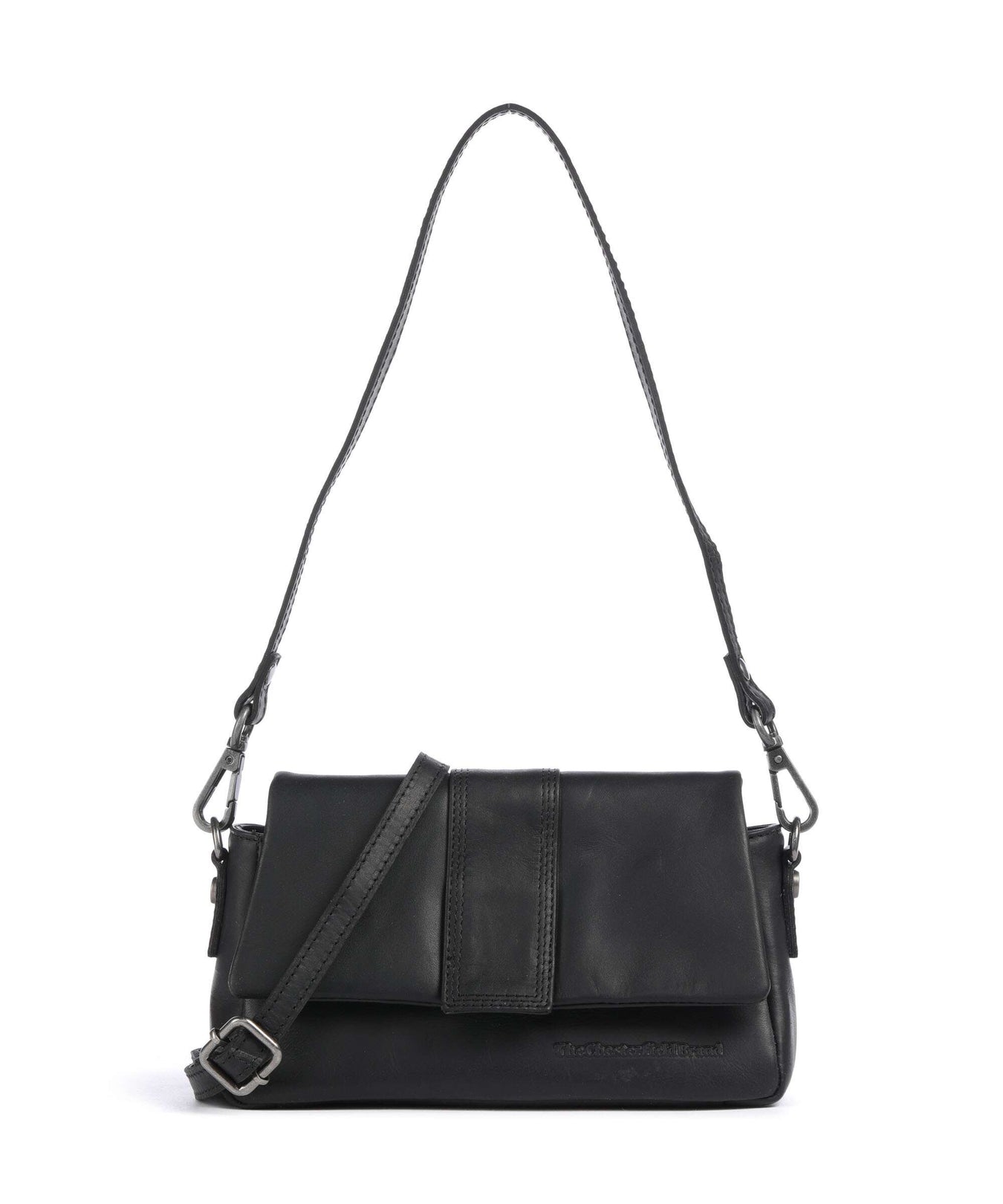 The Chesterfield Brand Wax Pull Up Cow Clifden Shoulder bag black
