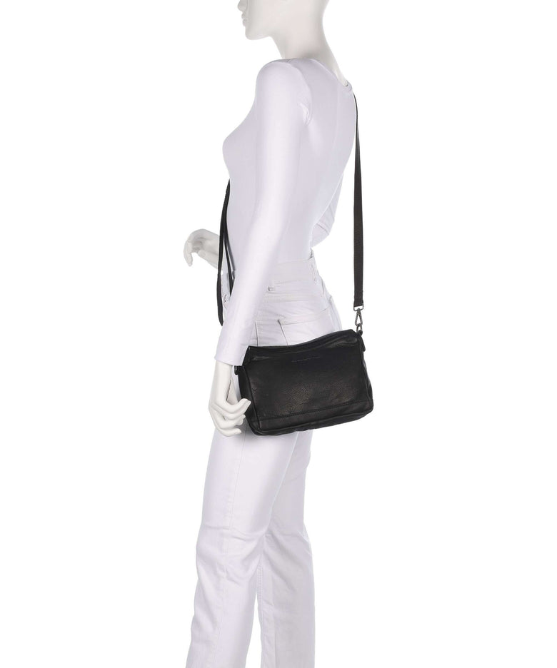 The Chesterfield Brand Washed Waxed Cow Irving Shoulder bag black