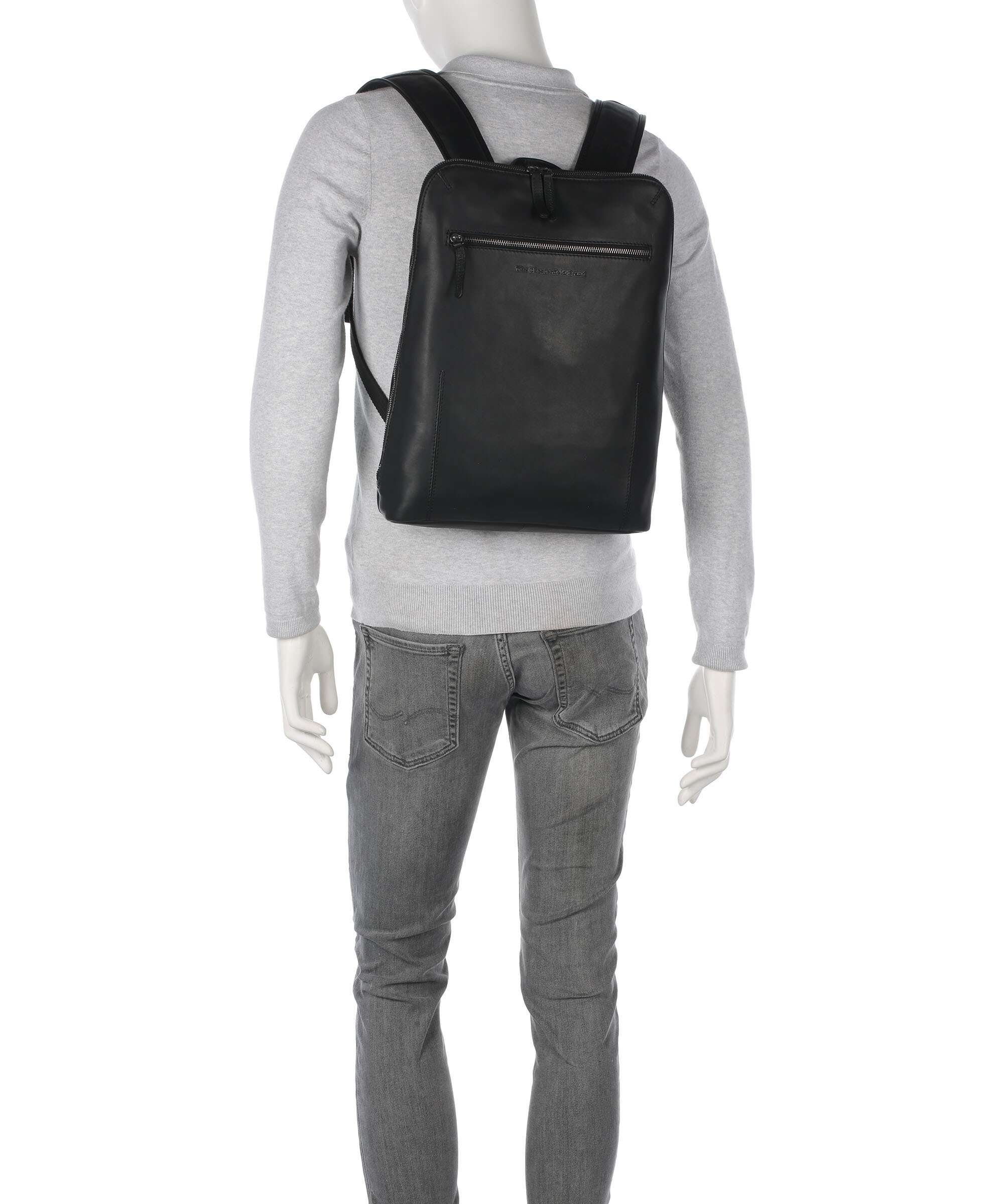 The Chesterfield Brand Wax Pull Up Cow Filmore Backpack black