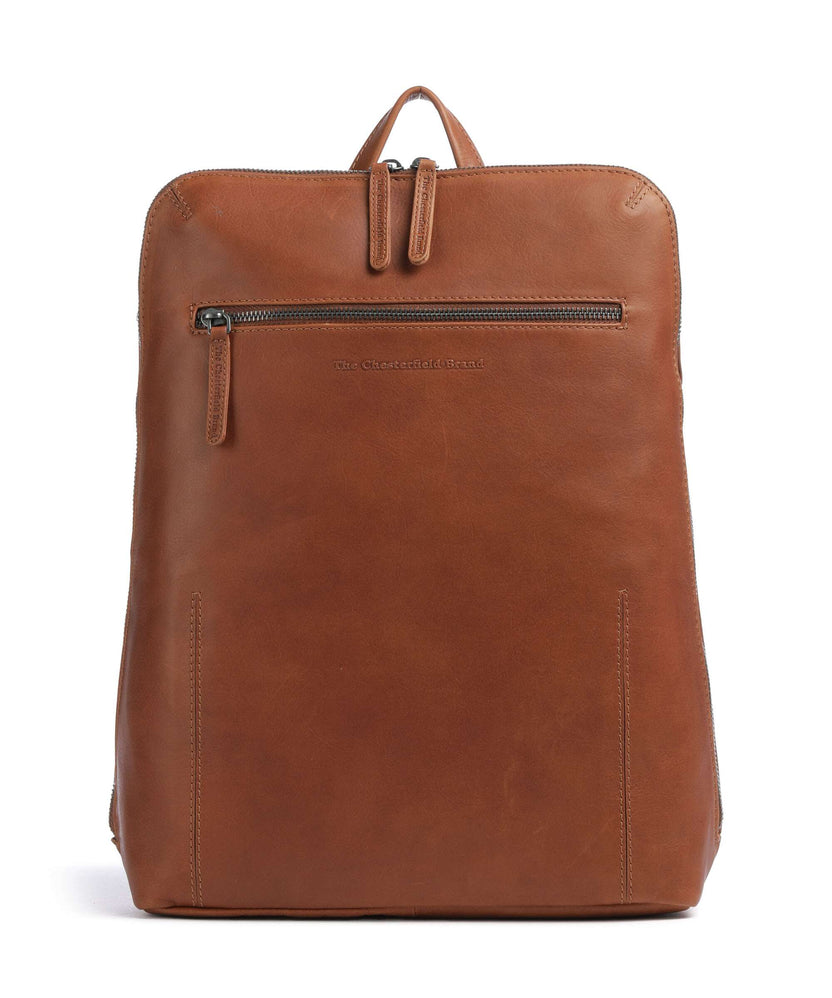 The Chesterfield Brand Wax Pull Up Cow Filmore Backpack cognac