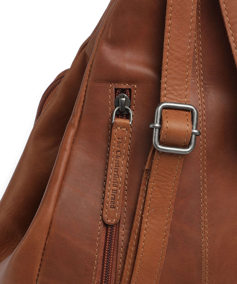 The Chesterfield Brand Wax Pull Up Cow Howard Backpack cognac