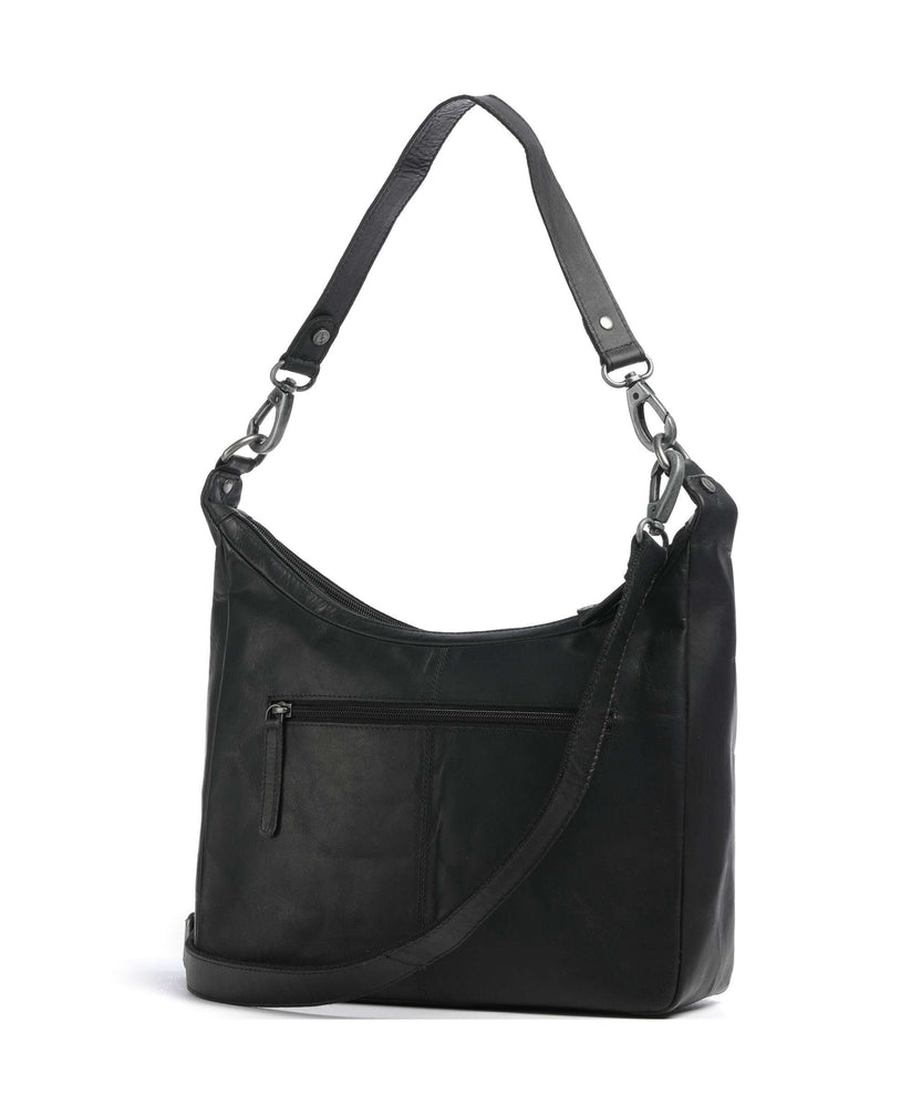 The Chesterfield Brand Wax Pull Up Cow Olvia Hobo bag black