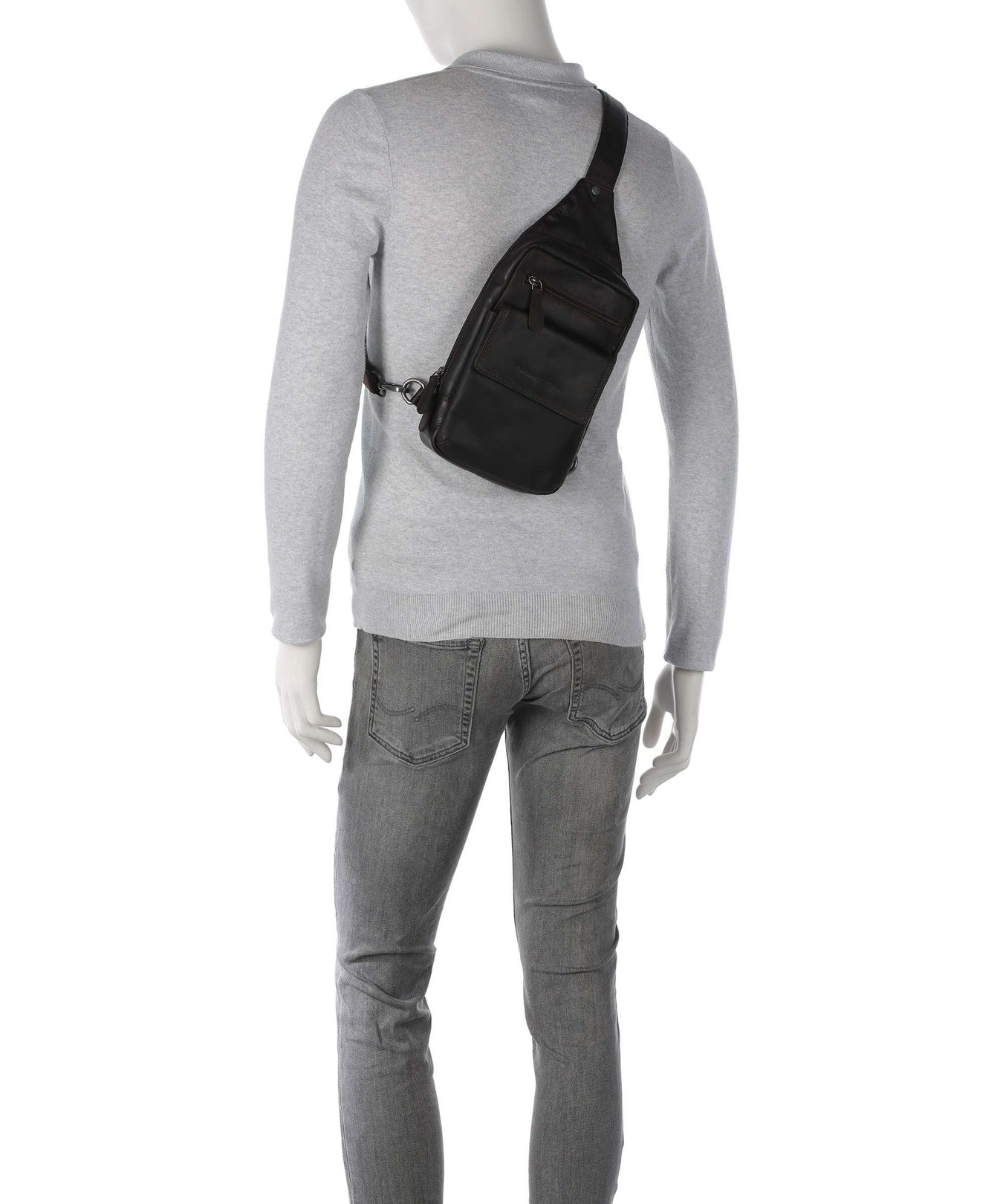 The Chesterfield Brand Wax Pull Up Cow Turelle Sling bag brown