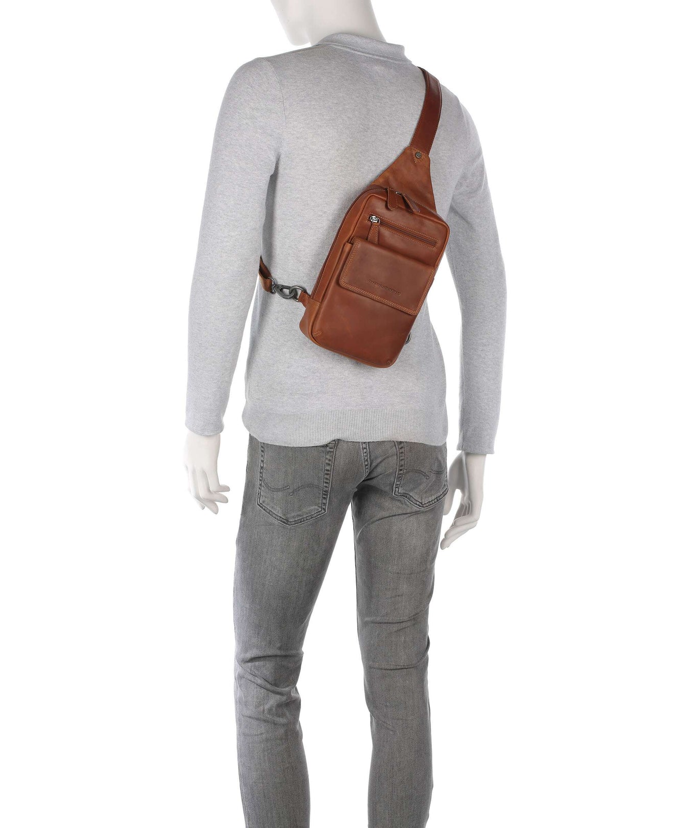 The Chesterfield Brand Wax Pull Up Cow Turelle Sling bag cognac