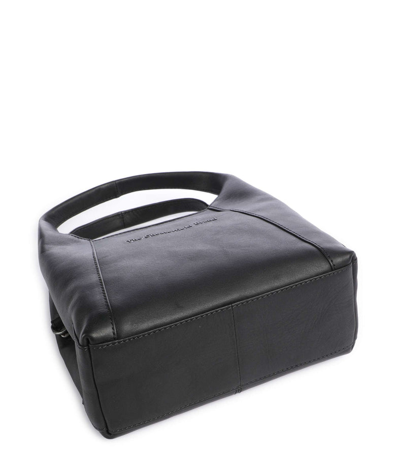 The Chesterfield Brand Wax Pull Up Cow Lunera Handbag black