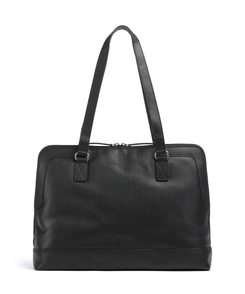 The Chesterfield Brand Wax Pull Up Cow Elvar Shoulder bag black