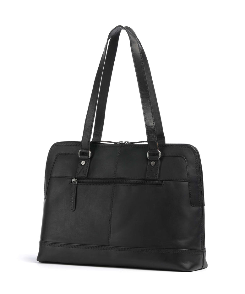 The Chesterfield Brand Wax Pull Up Cow Elvar Shoulder bag black