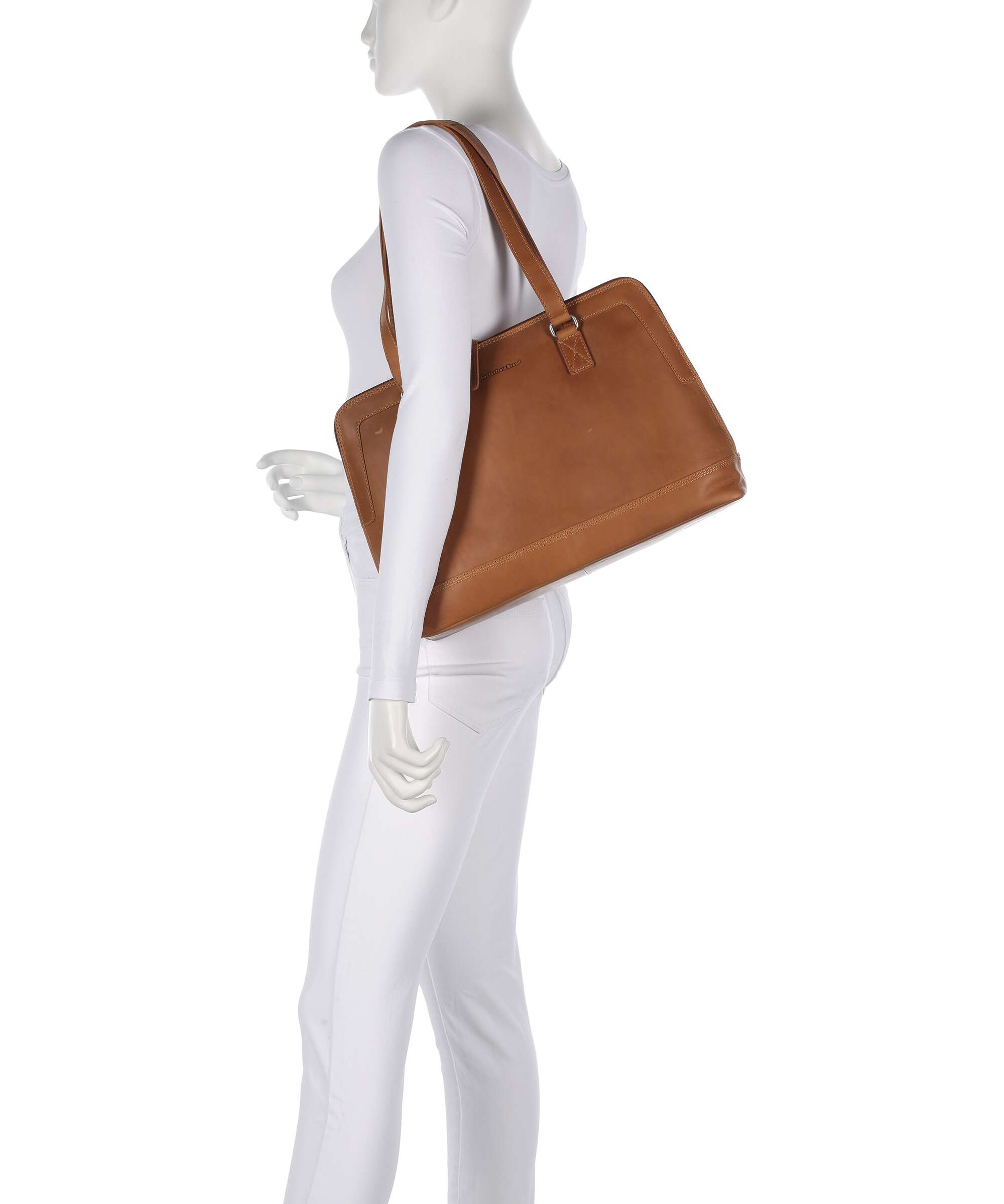 The Chesterfield Brand Wax Pull Up Cow Elvar Shoulder bag cognac