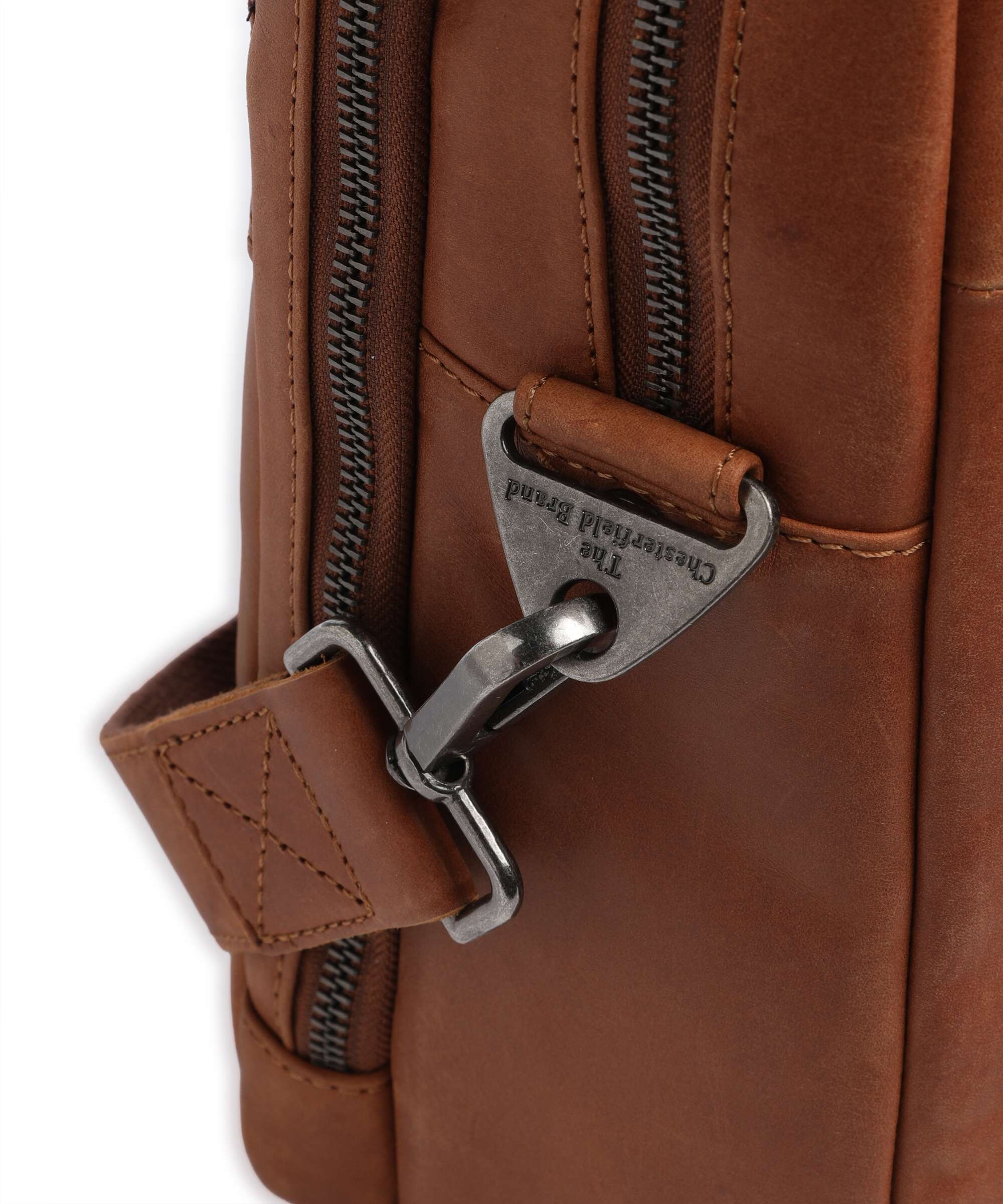 The Chesterfield Brand Wax Pull Up Cow Tacama Laptop bag cognac