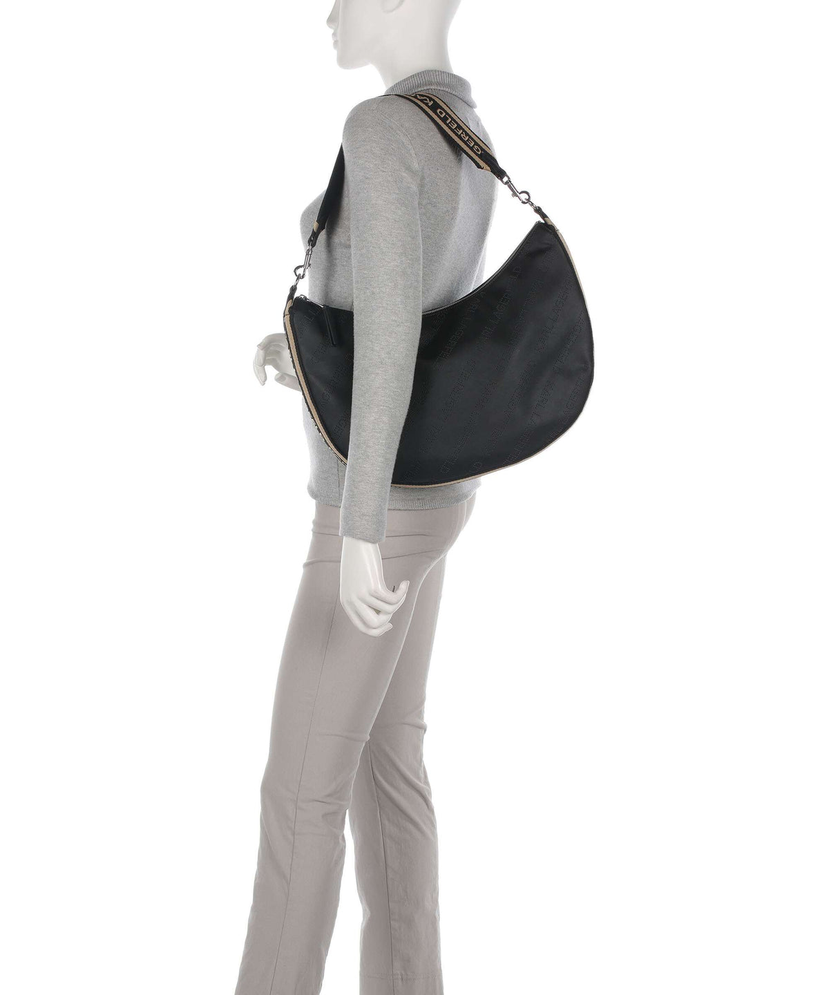 Karl Lagerfeld K/Moon Medium Hobo bag black