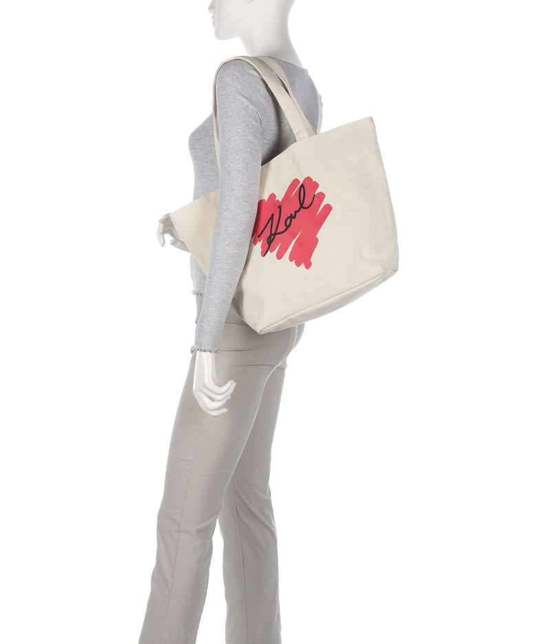 Karl Lagerfeld K/Hearts Tote bag natural