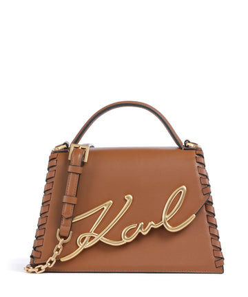 Karl Lagerfeld K/Signature 2.0 Bolso de mano dark tan