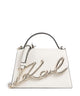 Karl Lagerfeld K/Signature 2.0 Bolso de mano off white