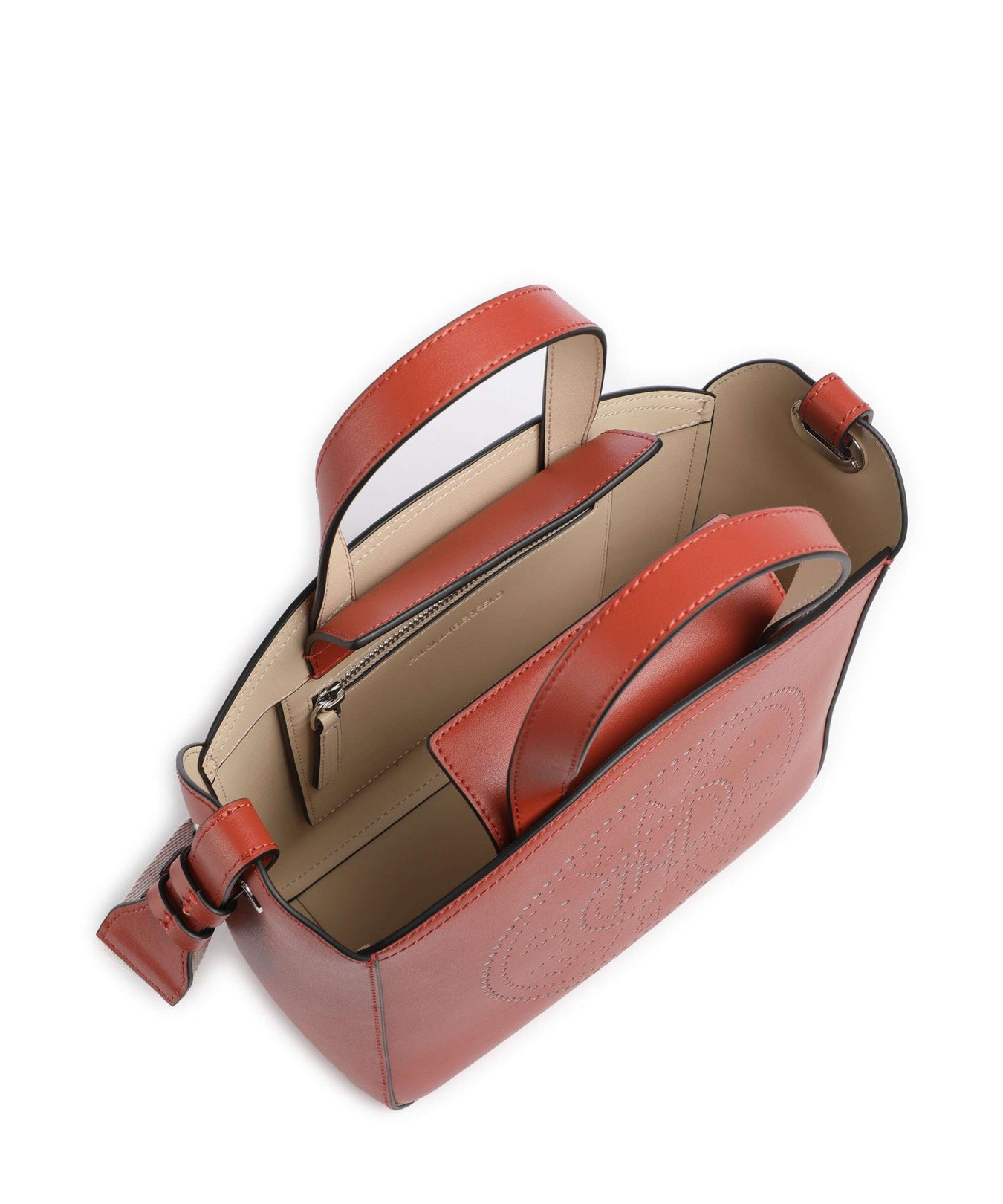 Karl Lagerfeld K/Circle Small Handbag red brick