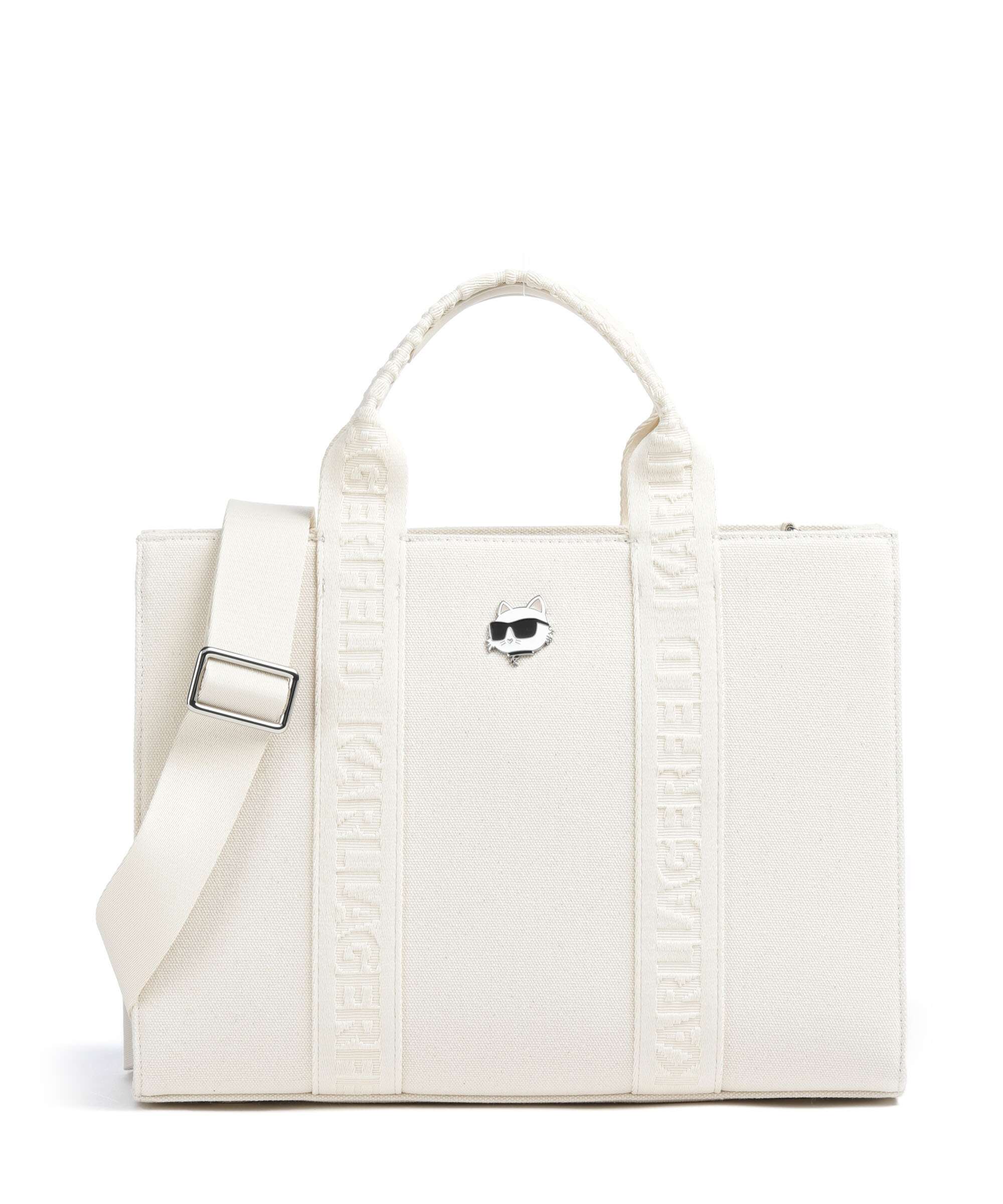 Karl Lagerfeld Ikon Medium Handbag off white