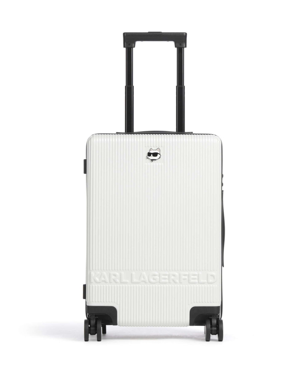 Karl Lagerfeld Ikon Choupette Spinner (4 wheels) off white