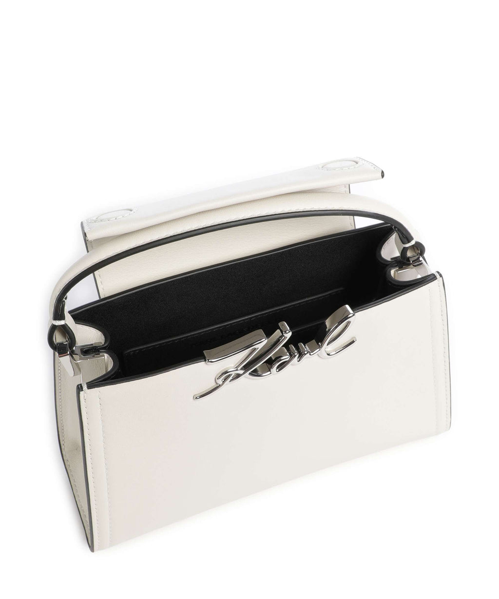 Karl Lagerfeld K/Signature Mini Handbag off white
