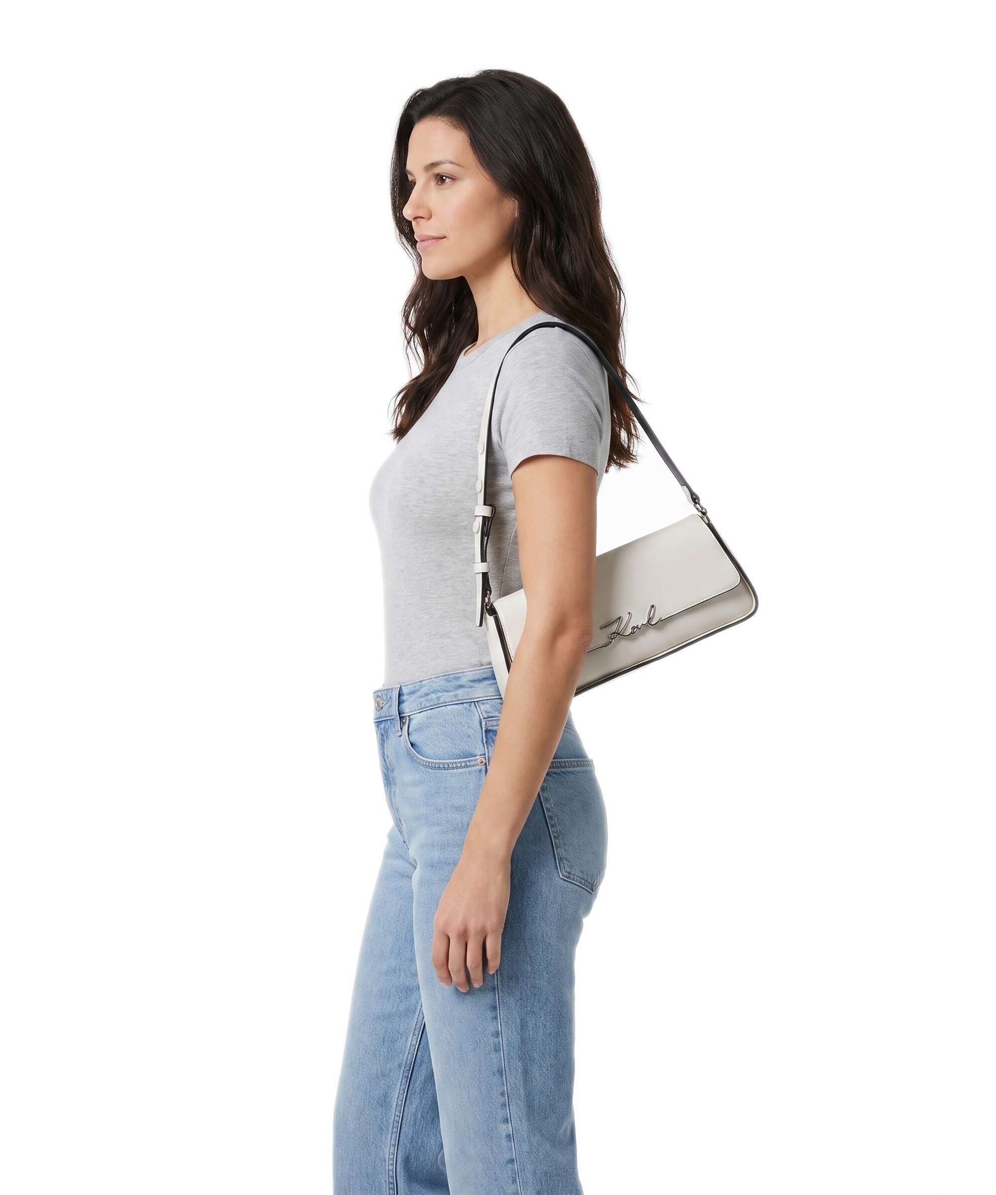 Karl Lagerfeld K/Signature Shoulder bag off white