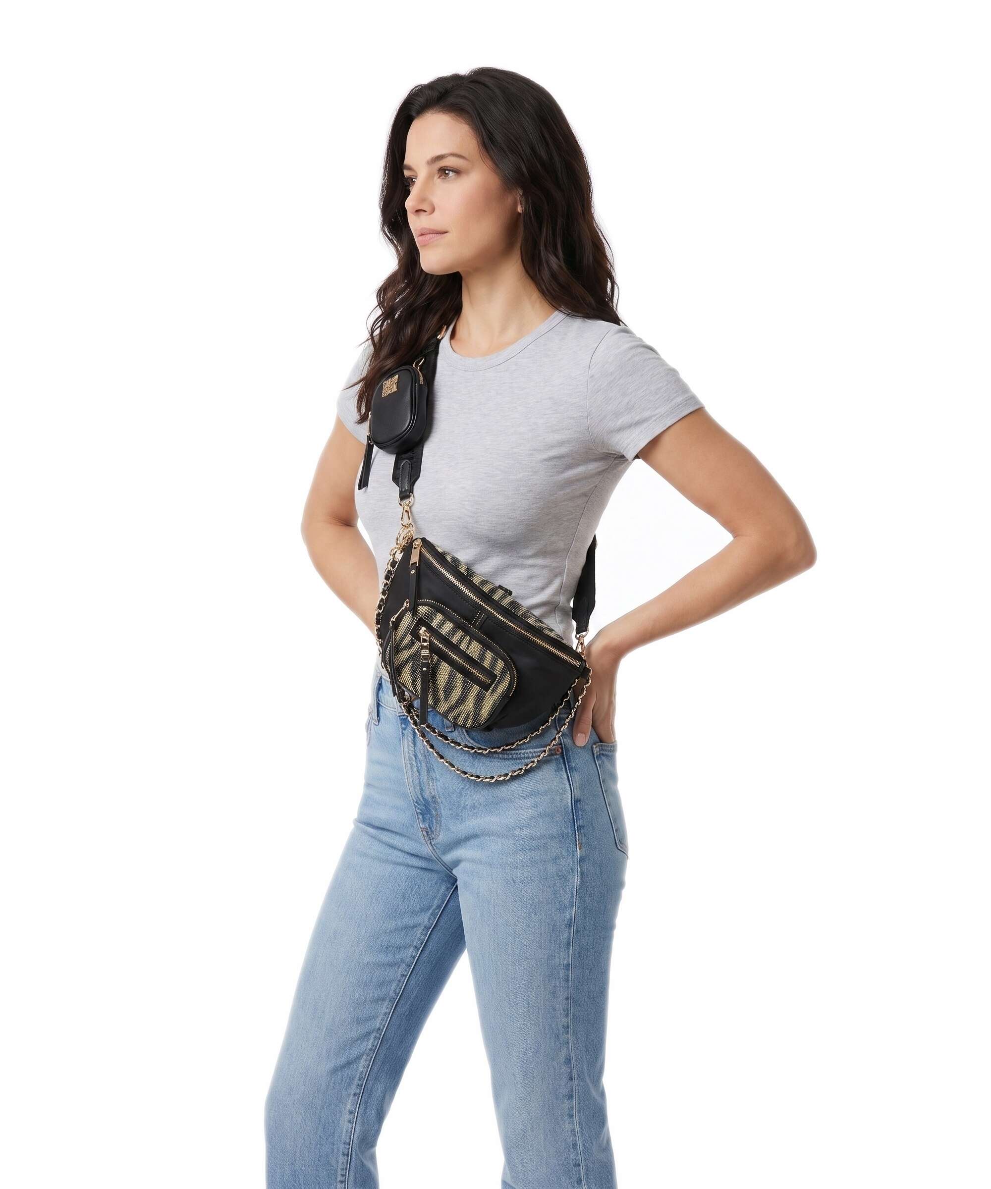 Steve Madden BMAXIMA-S Shoulder bag black/zebra
